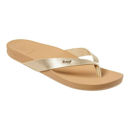 reef women's cushion bounce swing leather flip flops