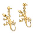 thumbnail image 2 of Diamond2Deal 14k Yellow Gold Polished Gecko Dangle Earrings for Women (L- 1.15 in, W-0.6 in), 2 of 4