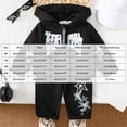 thumbnail image 3 of Toddler Boy Clothes Long Sleeve Sweatshirt Top Long Sweatpants Infant Boy Fall Winter Outfits 6-12 Months 12-24 Months 2t 3t 4t 5t 6t Children Black,18-24 Months, 3 of 7