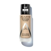 Almay Skin Perfecting Comfort Matte Foundation, Hypoallergenic, Cruelty Free, Fragrance Free, Dermatologist Tested Liquid Makeup, 140 Cool Bare, 1 fl oz