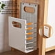 thumbnail image 4 of Naiovety Cesto para la colada, organizador de almacenamiento de ropa sucia, cesto de de artículos diversos, soporte colgante para baño Juegos de accesorios de baño Blanco, 4 of 6