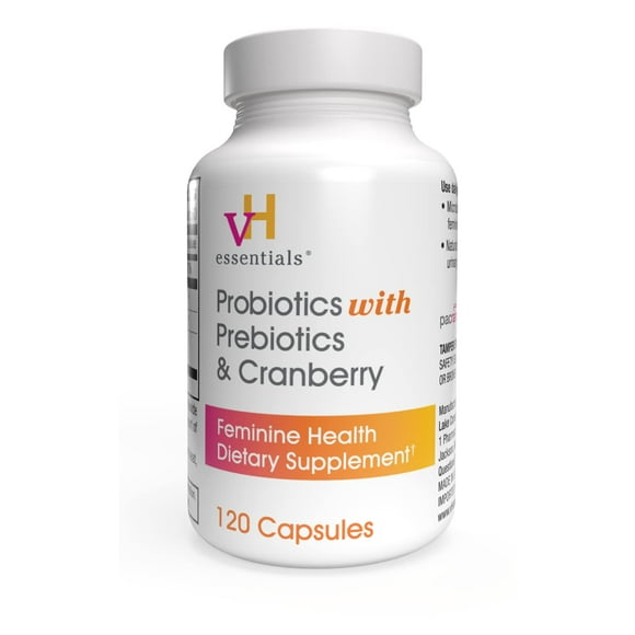Complemente los probióticos vH essentials con prebióticos y arándanos