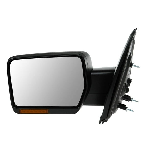 TRQ Mirror Power Heated Turn Signal Textured Black Driver Side LH for 09-10 F150 MRA08396 Fits select: 2009-2010 FORD F150