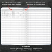Clever Fox Accounting Ledger Book - Accounting Log for Small Businesses & Personal Use - Columnar Journal for Tracking Money, Expenses, Deposits & Balance - Hardcover, Large, 7x10″ (Dark Blue)