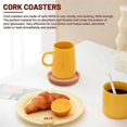 thumbnail image 5 of RAIN 6 Pack Cork Coasters, 4 Inch Absorbent Heat Resistant Round Cork Coasters for Most Kind of Mugs in, 5 of 5
