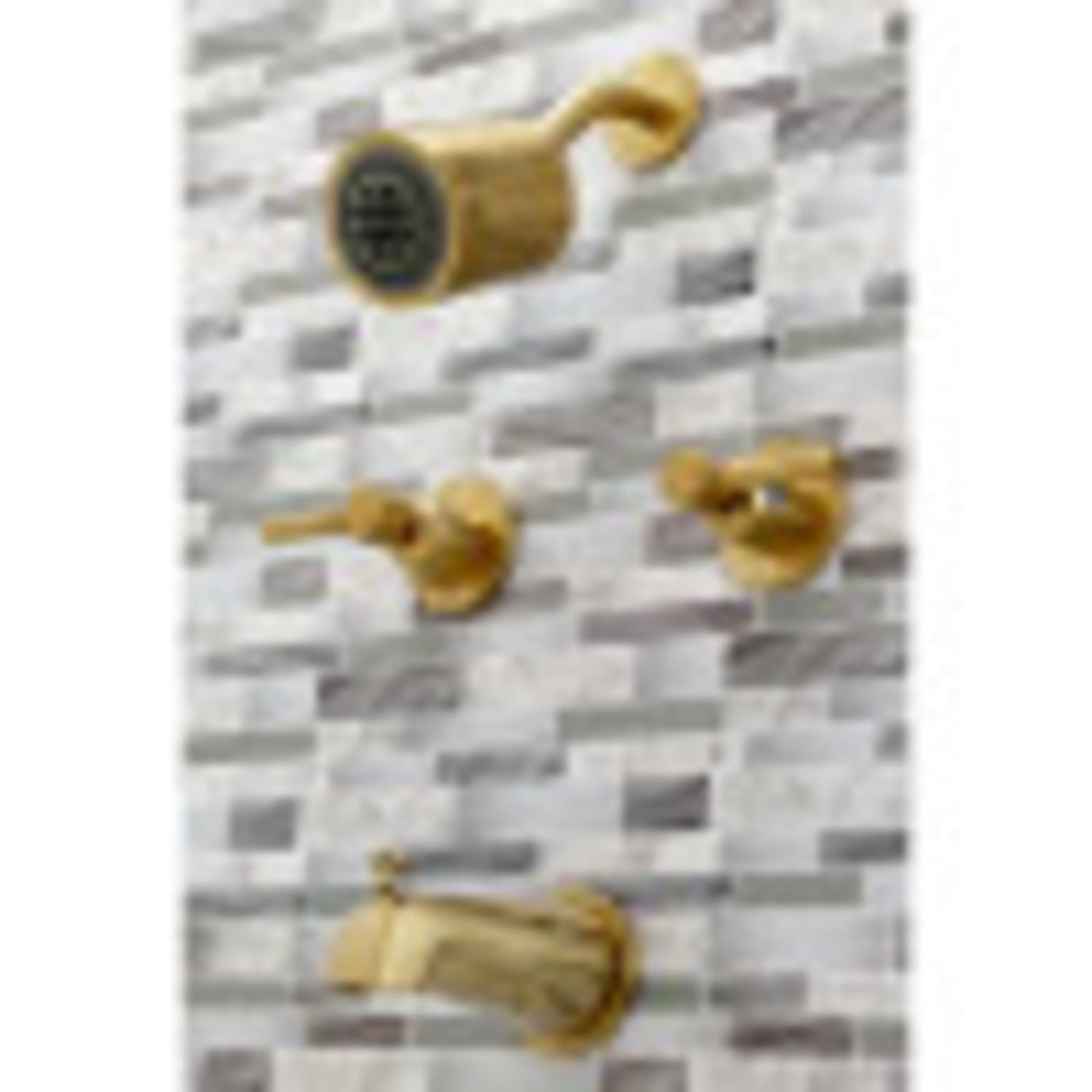 Kingston Brass KBX8147DL Concord Two-Handle Tub and Shower Faucet, Brushed Brass