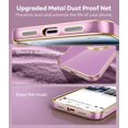 thumbnail image 4 of Magnetic Ture Color for iPhone 14 Pro Max Case with Exclusive Build-in Lens Cover [No.1 Strong N52 Magnet] for Women Girl Cute Love Girls Phone TPU Case (6.7")-Sakura Purple, 4 of 12