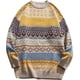 thumbnail image 2 of Suéteres vintage para mujer Otoño Invierno Retro Rayas de gran tamaño Suéter Casual Suelto Jumper Tops Café..., 2 of 4