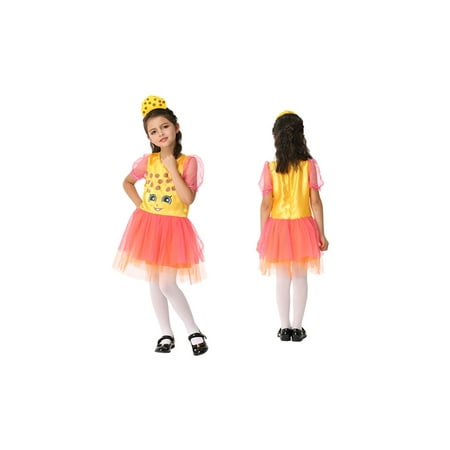 Girl's Cookie Sweet Bakery Goods Character Dress Ups Costume 2 Piece Set