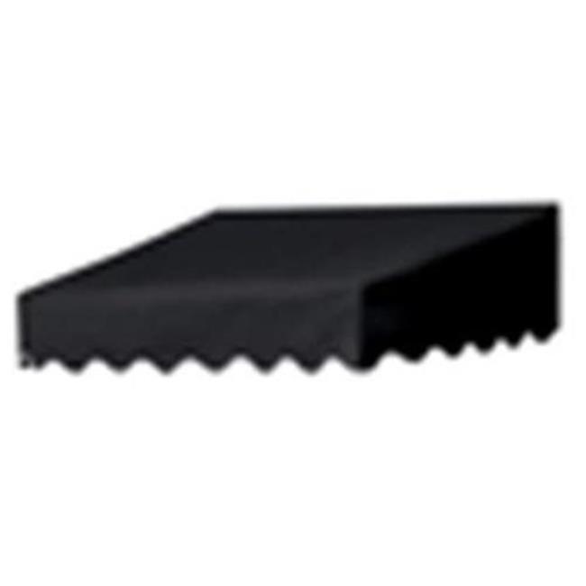 IDM Worldwide 3020909 Traditional Door Canopy Ebony 4 ft.