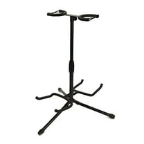 DUAL GUITAR DISPLAY STAND - TRADITIONAL DESIGN ADJUSTABLE HEIGHT FOAM PADDED New