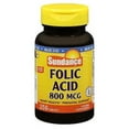 thumbnail image 3 of Sundance Folic Acid B-9 Prenatal Support Gluten-Free 800mcg, 250ct, 6-Pack, 3 of 5