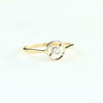 thumbnail image 3 of HeartsAndYou Open Circle Solitaire Minimalist Ring 0.2ct Round Moissanite 18k Yellow Gold Over Silver, 3 of 7