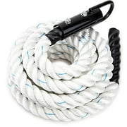 Crown Sporting Goods White Poly Dac Gym Climbing Rope, Knotless, 8'