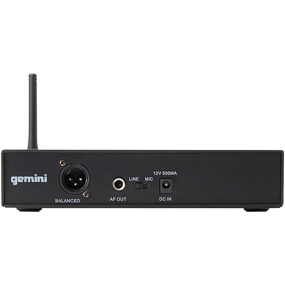 Gemini UHF-6100HL Single Channel Wireless PLL System, Includes UHF Receiver, Beltpack Transmitter and Headset Lavalier Microphone