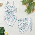 thumbnail image 3 of Xixirimido Dragonfly and Leaf Print One Piece Swimsuit Set for Girls with Mesh Cover Up Skirt, One Shoulder Swimsuit Bathing Suit with Adjustable Strap, Size 13-14 Years, 3 of 7