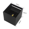 thumbnail image 1 of 2pcs 12W interior exterior COB LED luz de pared, lámpara de pared de aluminio resistente al agua ángulo ajustable, luz fría 6000K, negro ZefeiWu 8390615421867, 1 of 1