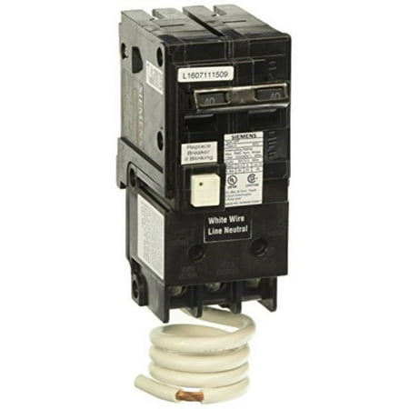 siemens qf240a ground fault circuit interrupter  40 amp  2 pole  120v  10 000 aic