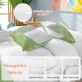thumbnail image 2 of 3 Piece Sage Green Grey Duvet Cover Set Full Size,Microfiber Comforter/Quilt Cover with Corner Ties and 2 Pillowcases,Oil Painted Abstract Geometric Modern All Season Soft Bedding with Zipper Closure, 2 of 8