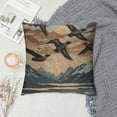 thumbnail image 2 of Short Plush Pillow Covers Migratory Bird Migration Square Pillow Case for Bedroom, Sofa, Car Decoration,Various Sizes Available, 2 of 5
