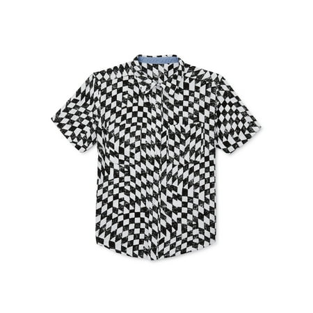Wonder Nation Boys Short Sleeve Button-up Shirt, Sizes 4-18