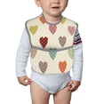 thumbnail image 6 of Susaid Heart Polka Dot Print Bibs for Babies Toddlers Adjustable Waterproof Free Soft Durable Bibs for eating with Large Pocket Food Catcher, 6 of 8