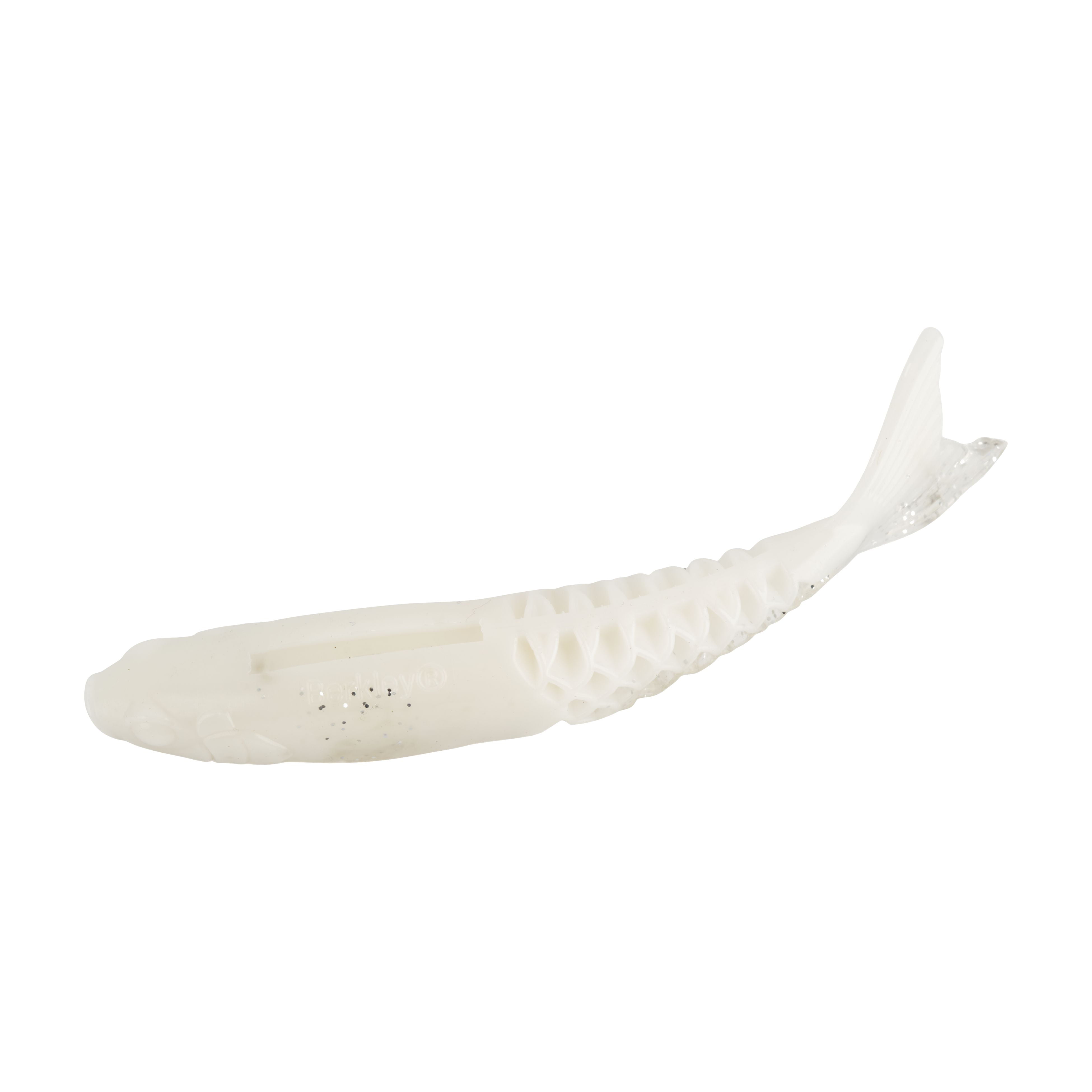 Berkley PowerBait Hollow Belly Paddle Tail Soft Swimbait - Pearl White, 5in  - Pearl White