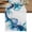 Blue, variant on Blue Marble Stone Table Runner 36 Inches, Ink Splash Country Marble Abstract Bed Runner Dresser Scarves Tabletop for Indoor Outdoor Parties/Ceremony/Banquet, 13"x 36"