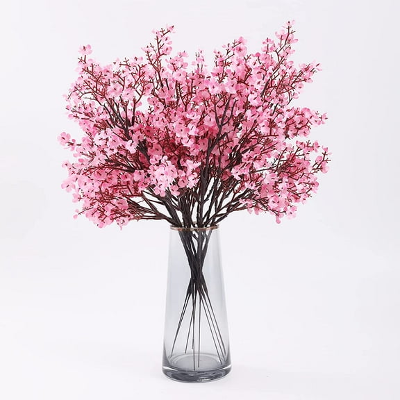 Artificial Babys Breath Flowers Spring Flowers Fake Pink Silk Flowers for Home Decor Wedding Floral Arrangement Valentine's Day Table Centerpieces (, Pink)
