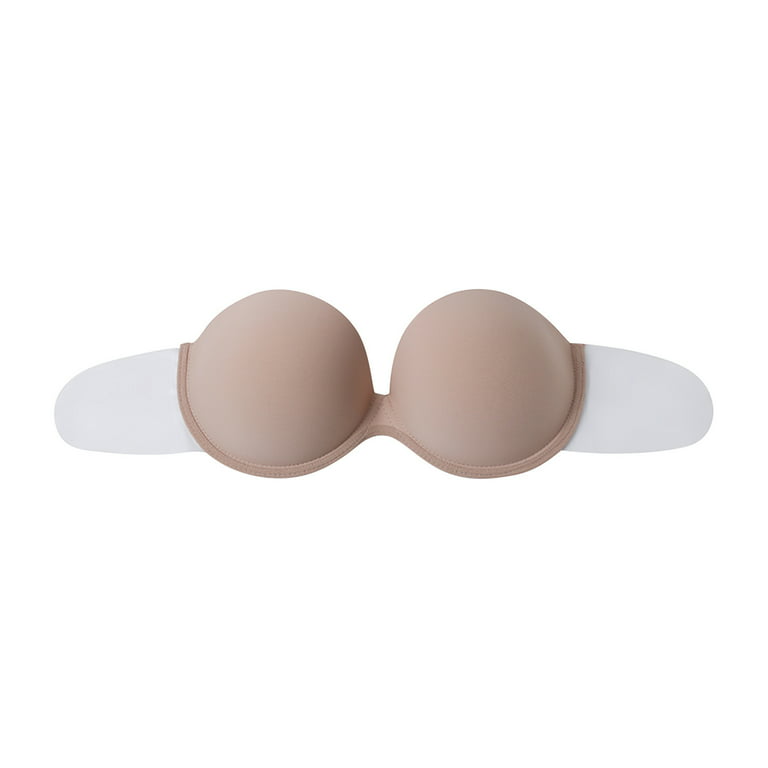 YWDJ Sticky Strapless Bras for Women Push Up Strapless Sticky Seamless No  Show Lift Up Silicone for Backless Dresses for Sagging Breasts Ladies