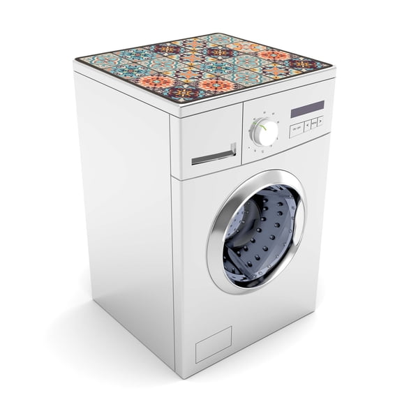 Unique Bargains Washing Machine Dust Cover Pad Grids Pattern Washer and Dryer Covers