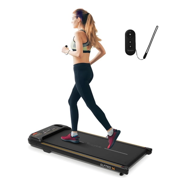Caminadora Bajo Escritorio Premium SereneLife con Control Remoto, Velocidad Maxima de 8 km/h, Compacta para Guardar Bajo la Cama, 2.5 HP, App Compatible, Fácil de Montar y Almacenar, Capacidad 120 kg