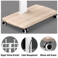 thumbnail image 5 of FITUEYES Rolling TV Floor Stand for 32 - 70Inch TVs,Tall Height Adjustable Mobile TV Stand for Bedroom, Corner, Dorm, Hold up to 88 lbs,with One Shelf,White, 5 of 7