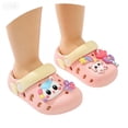 thumbnail image 3 of Huowey Summer Baby Kids Garden Clogs Cartoon Dinosaur Cute Funny Pattern Anti- Sole Slippers For Boys Comfortable Indoor Outdoor Beach Pool Quick Dry Water Shoes Footwear,Pink,10-10.5 Years, 3 of 9