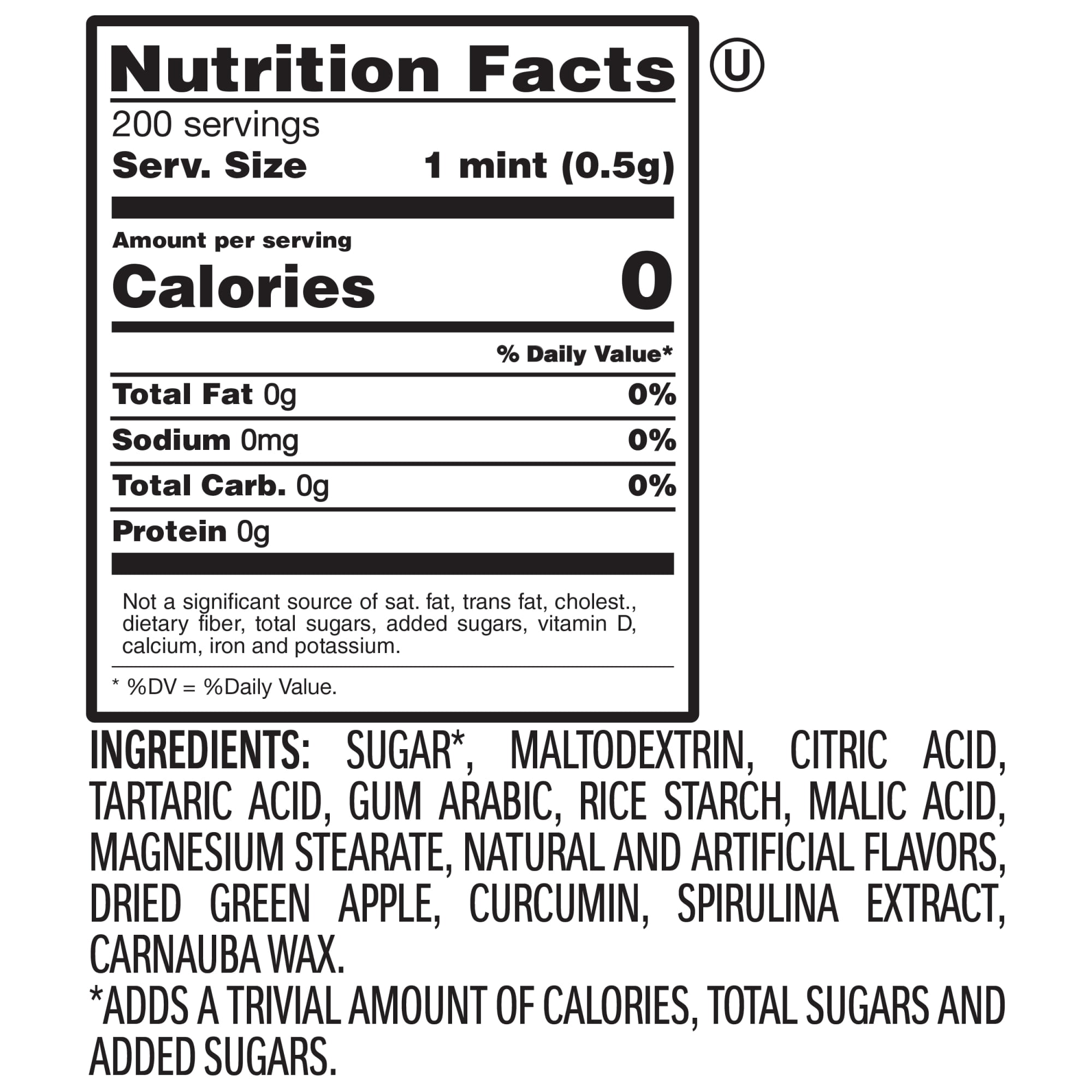 Tic Tac Sour Apple, On-the-Go Pocket-Sized Mints, 200 pieces, 3.4 oz Bottle Pack