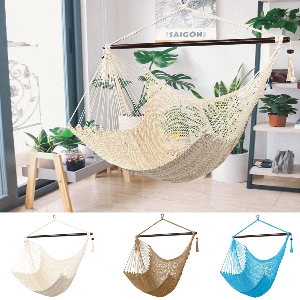 TOPOINT Hammock Large Caribbean Hammock Chair With Tassels Extra Long