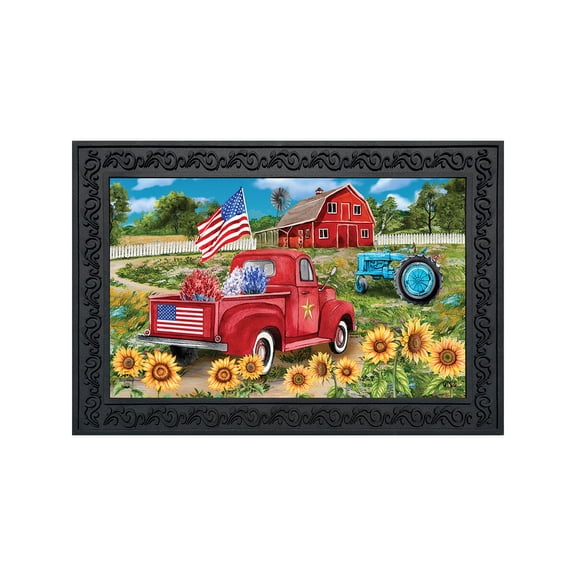 Briarwood Lane Summer Doormat 30x18 Indoor Outdoor Land of the Free For Summer Doormat