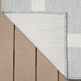 thumbnail image 2 of Beverly Rug Indoor/Outdoor Area Rugs, 6'x7" x Round, Circle Patio Porch Rug, Gray and White, 2 of 5