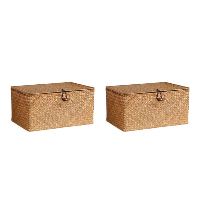Matsuzay Caja a prueba de polvo de apertura grande respetuosa con el medio ambiente de fibra para un fácil almacenamiento, segura para el 26*14*11 CM 2Conjunto