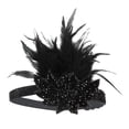 thumbnail image 3 of Accesorios para el cabello Hugo Diadema Flapper de plumas negras 1920, 3 of 10