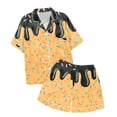 thumbnail image 3 of WOYY Toddler Girls 2 Piece Sleepwear Set Ice-cream Short Sleeve Button Shirt Shorts Outfits, Sizes 2-3T, 3 of 3