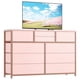 thumbnail image 1 of Lightweight 10-cajón fabric cómoda con fabric bins para dormitorio, 45-pulgada de anchura mesa de tv, sala de estar, y hallway - a grande almacenamiento organizer, 1 of 7