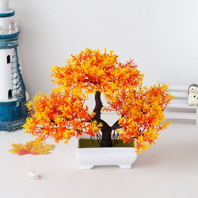 Trigeminal Petite Cui Simulation Plante Ornements Bonsaï en Pot Plantesa