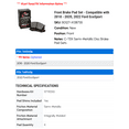 thumbnail image 2 of Front Brake Pad Set - Compatible with 2018 - 2020, 2022 Ford EcoSport - Centric, 2 of 2