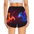 thumbnail image 3 of Picia Futuristic Red And Blue Bird Pattern Women's 2 in 1 Athletic Running Shorts High Waisted Workout Casual Gym Sweat Shorts with Comfy Liner Zipper Pockets-XX-Large, 3 of 9