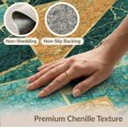 thumbnail image 6 of ODIKA 2'x3' Washable Accent Rug Pet Friendly, Bedside Mat Turquoise Agate Inspired Geometric Block Orange Teal Beige Abstract for Bedroom, Nursery, RV, 6 of 7