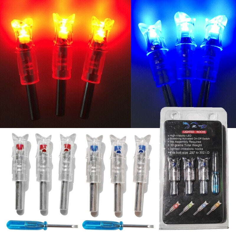 Automatically Bow String Activated Lighted Crossbow Arrow Nocks Pack of