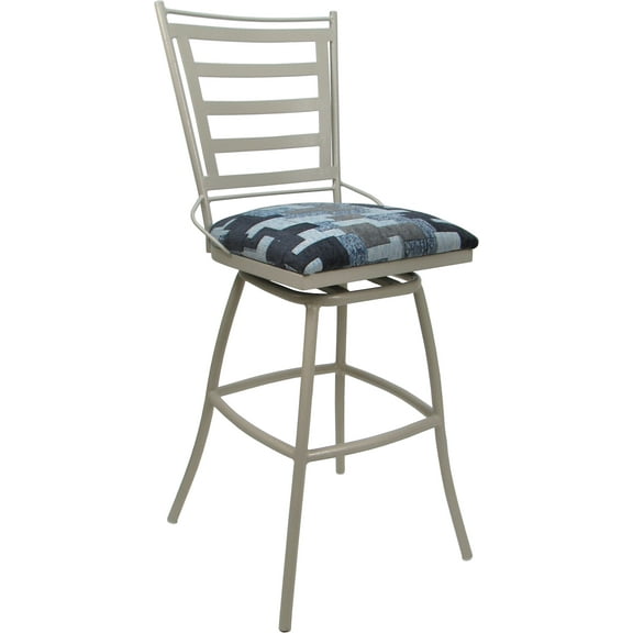 Outdoor Indoor Swivel Bar Stool 30" Jenna NO Arms - Craftsman Flint - Beige