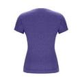 thumbnail image 5 of Olyvenn Womens V Neck Cap Sleeve T Shirts Banded Bottom Top Loose Fit Short Sleeves Tee Casual Summer Basic Tops 2025 Purple L, 5 of 8