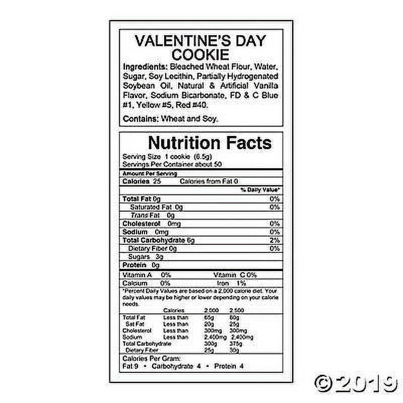 Valentine Fortune Cookies, Edibles, Valentine's Day, 50 Pieces